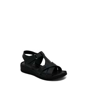 VOYAGER 9216 KADIN DERİ SANDALET SARAÇLI - SİYAH NATA - 37