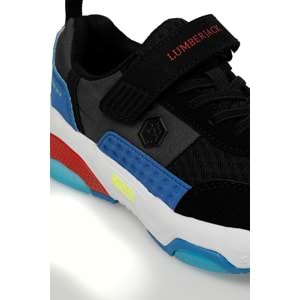 LUMBERJACK LOLAN 4FX ERKEK ÇOCUK SPOR AYAKKABI - SİYAH-SAKS - 32