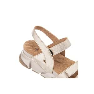 Muya Olimba Anatomik Taban Topuk Dikeni Kadın Sandalet - Bej - 40