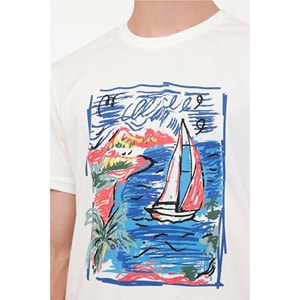 LUMBERJACK ML WILLY 11DS1006 4FX ERKEK KISA KOL TİŞÖRT - EKRU - XL