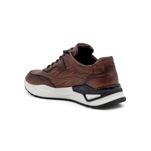 VOYAGER 1003 ERKEK HAKİKİ DERİ SNEAKER AYAKKABI - KAHVERENGİ - 41