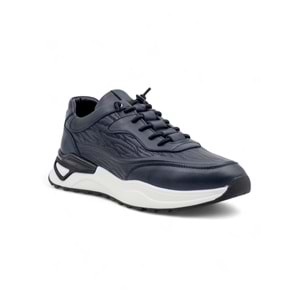 VOYAGER 1003 ERKEK HAKİKİ DERİ SNEAKER AYAKKABI - LACİVERT - 40
