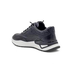 VOYAGER 1003 ERKEK HAKİKİ DERİ SNEAKER AYAKKABI - SİYAH - 41