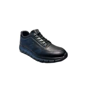 VOYAGER 5470 ERKEK HAKİKİ DERİ SNEAKER AYAKKABI - SİYAH - 43