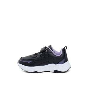 MP 242-3357 KIZ ÇOCUK SPOR AYAKKABI - SİYAH-MOR - 31