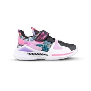MP 242-3325 ÇOCUK SPOR AYAKKABI - SİYAH-MOR - 26