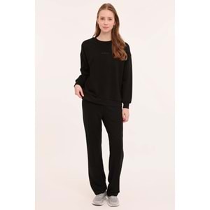 LOTTO W-DELFIN C NECK SWEAT 4PR KADIN SWEATSHİRT - SİYAH - M