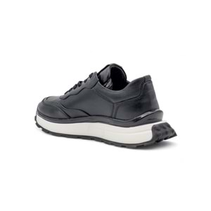 VOYAGER 1001 ERKEK HAKİKİ DERİ SNEAKER - SİYAH - 40