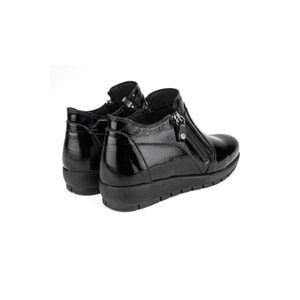 Muya Abelia 6 Nokta Anatomik Hakiki Deri Kadın Bot - Siyah - 36