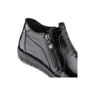 Muya Abelia 6 Nokta Anatomik Hakiki Deri Kadın Bot - Siyah - 39