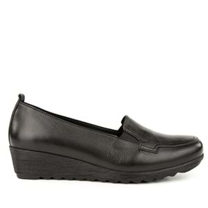 Muya Aster 6 Nokta Anatomik Hakiki Deri Kadın Ayakkabı - Siyah - 36