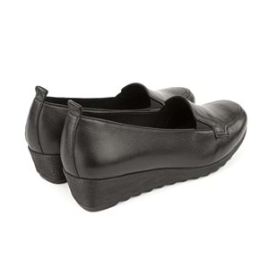 Muya Aster 6 Nokta Anatomik Hakiki Deri Kadın Ayakkabı - Siyah - 40