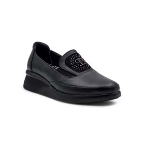 VOYAGER 9779 KADIN HAKİKİ DERİ COMFORT AYAKKABI - SİYAH - 41