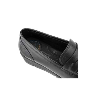 Muya Volta 6 Nokta Anatomik Hakiki Deri Kadın Ayakkabı - Siyah - 40