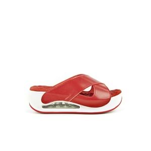 Muya Penelope Anatomik Air Max Tabanlı Topuk Dikeni Kadın Terlik - Kırmızı - 39