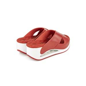Muya Penelope Anatomik Air Max Tabanlı Topuk Dikeni Kadın Terlik - Kırmızı - 39