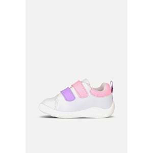 VİCCO BANGKOK KIZ BEBEK İLK ADIM GÜNLÜK AYAKKABI - BEYAZ-PEMBE - 21