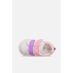 VİCCO BANGKOK KIZ BEBEK İLK ADIM GÜNLÜK AYAKKABI - BEYAZ-PEMBE - 21