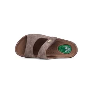 Muya Anyar Anatomik Taban Jel Destekli Topuk Dikeni Dört Mevsim Kadın Terlik - Kahverengi - 40