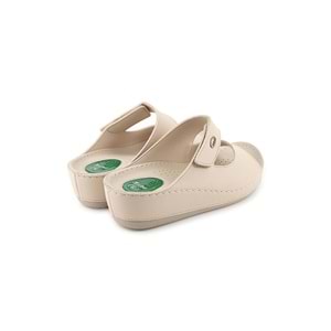 Muya Anyar Anatomik Taban Jel Destekli Topuk Dikeni Dört Mevsim Kadın Terlik - Krem - 38