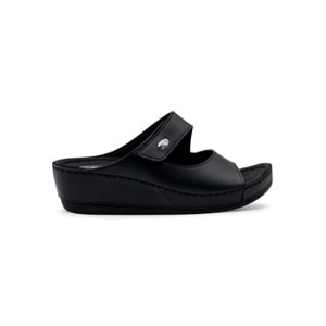 Muya Anyar Anatomik Taban Jel Destekli Topuk Dikeni Dört Mevsim Kadın Terlik - Siyah - 36