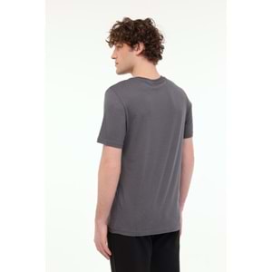 LUMBERJACK MB CT110 PM C NK T-SH 5FX ERKEK KISA KOL TİŞÖRT - ANTRASİT - M