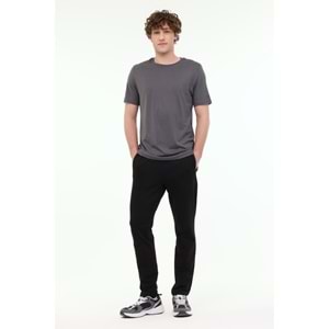 LUMBERJACK MB CT110 PM C NK T-SH 5FX ERKEK KISA KOL TİŞÖRT - ANTRASİT - M