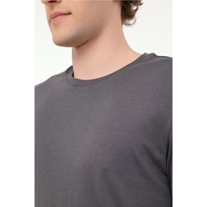 LUMBERJACK MB CT110 PM C NK T-SH 5FX ERKEK KISA KOL TİŞÖRT - ANTRASİT - M