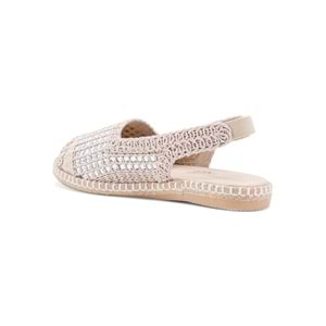 PANDORA MODA Y25.82.111 KADIN HASIR SANDALET - KREM - 40