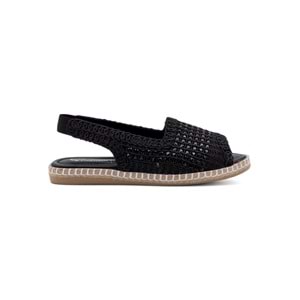 PANDORA MODA Y25.82.111 KADIN HASIR SANDALET - SİYAH - 40