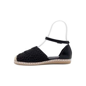 PANDORA MODA Y25.82.221 KADIN HASIR SANDALET - SİYAH - 40