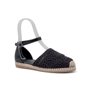 PANDORA MODA Y25.82.221 KADIN HASIR SANDALET - SİYAH - 40