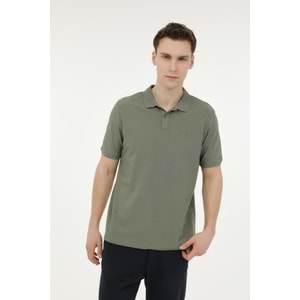 LUMBERJACK MB CT953 POLO T-SH 5FX ERKEK KISA KOL POLO TİŞÖRT - HAKİ - L