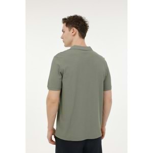 LUMBERJACK MB CT953 POLO T-SH 5FX ERKEK KISA KOL POLO TİŞÖRT - HAKİ - L