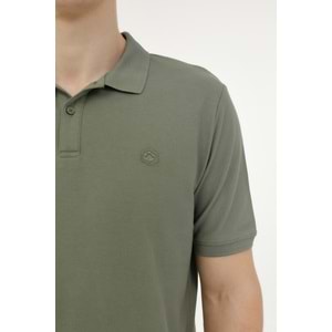 LUMBERJACK MB CT953 POLO T-SH 5FX ERKEK KISA KOL POLO TİŞÖRT - HAKİ - L