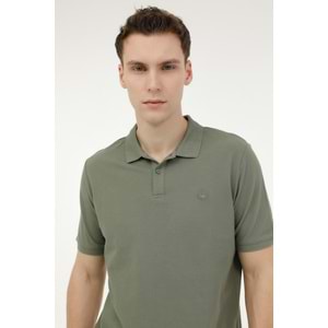LUMBERJACK MB CT953 POLO T-SH 5FX ERKEK KISA KOL POLO TİŞÖRT - HAKİ - L