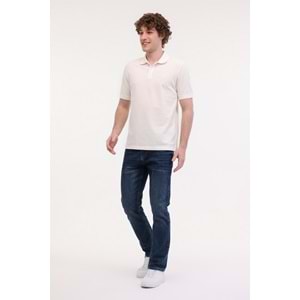 LUMBERJACK MB CT953 POLO T-SH 5FX ERKEK KISA KOL POLO TİŞÖRT - KIRIK BEYAZ - L