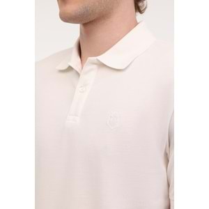 LUMBERJACK MB CT953 POLO T-SH 5FX ERKEK KISA KOL POLO TİŞÖRT - KIRIK BEYAZ - L