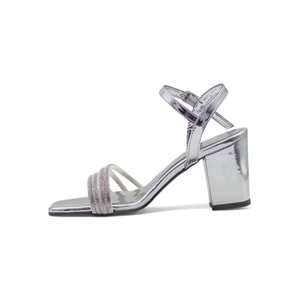 PANDORA MODA Y25.50.03 DÖRT ŞERİT TAŞLI KADIN KALIN TOPUKLU ABİYE - GÜMÜŞ - 39