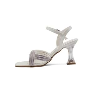 PANDORA MODA Y25.50.21 ÇAPRAZ TAŞLI KADIN ŞEFFAF TOPUKLU ABİYE - SEDEF - 40