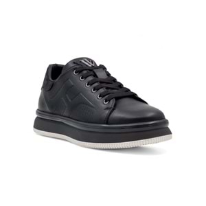 VOYAGER M030 ERKEK HAKİKİ DERİ SNEAKER - SİYAH - 40