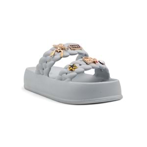 SONIMIX EZ0185.01 TAŞLI KADIN TERLİK - BUZ GRİ - 37