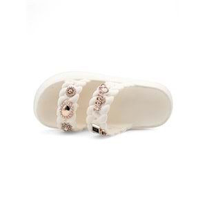 SONIMIX EZ0185.01 TAŞLI KADIN TERLİK - KREM - 40