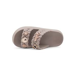 SONIMIX EZ0185.01 TAŞLI KADIN TERLİK - VİZON - 37