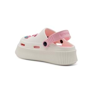 ROOSTER YÜKSEK TABAN ÇİLEKLİ KADIN CROOS TERLİK - KREM - 40