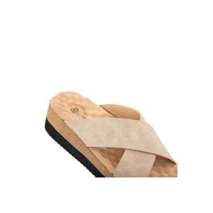 Muya Fast Anatomik Taban Topuk Dikeni Kadın Terlik - Krem - 40