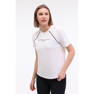 LUMBERJACK WL ANISA 11MS425 5FX KADIN KISA KOL TİŞÖRT - BEYAZ - M