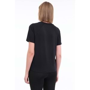 LUMBERJACK WL ANISA 11MS425 5FX KADIN KISA KOL TİŞÖRT - SİYAH - L