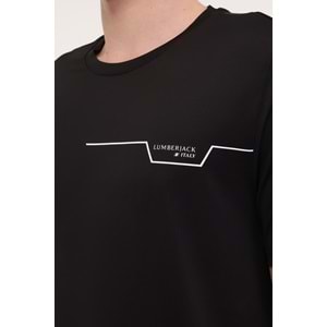 LUMBERJACK ML RENATO 11ITL1019 5FX ERKEK KISA KOL TİŞÖRT - SİYAH - XXL