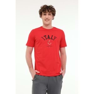 LUMBERJACK ML RENATO 11ITL1030 5FX ERKEK KISA KOL TİŞÖRT - KIRMIZI - XL